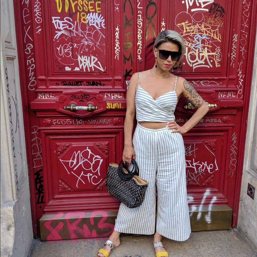 Pinstripe jumpsuit